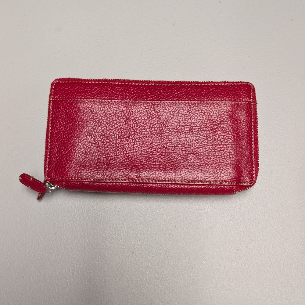 Elegant Red Leather Wallet